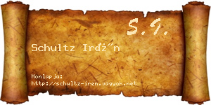 Schultz Irén névjegykártya